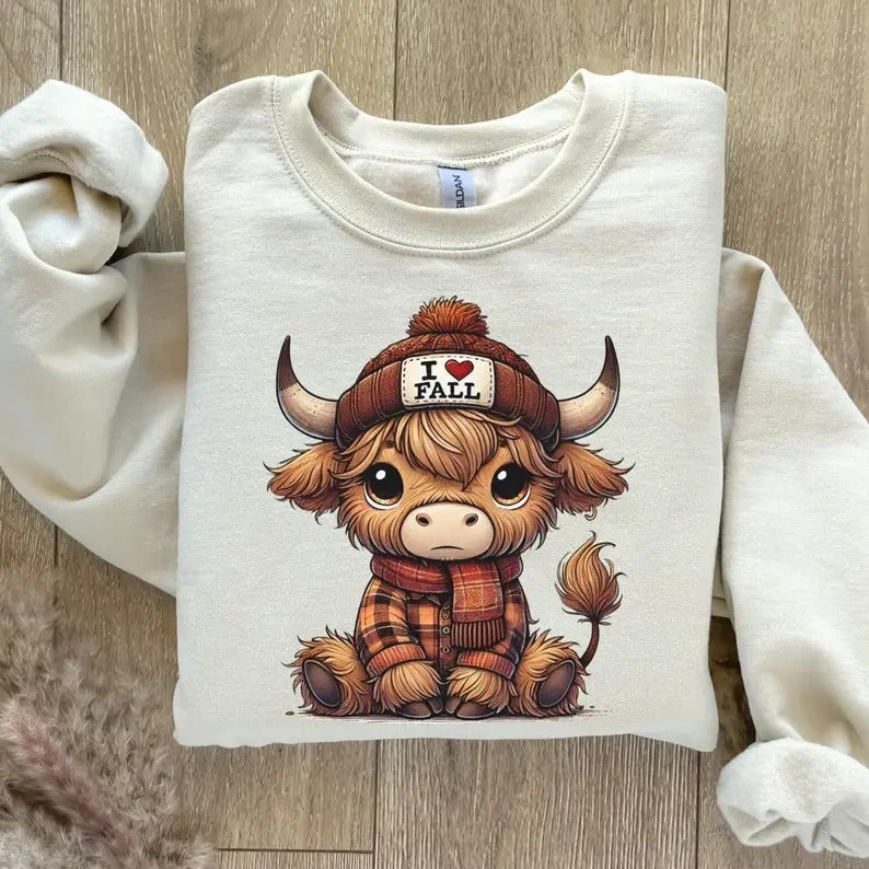 Highland Cow Sweatshirt, Highland Cow Hoodie, Highland Cow Sweatersstyle{n002}2 T-Shirts | HypeDripTees.com