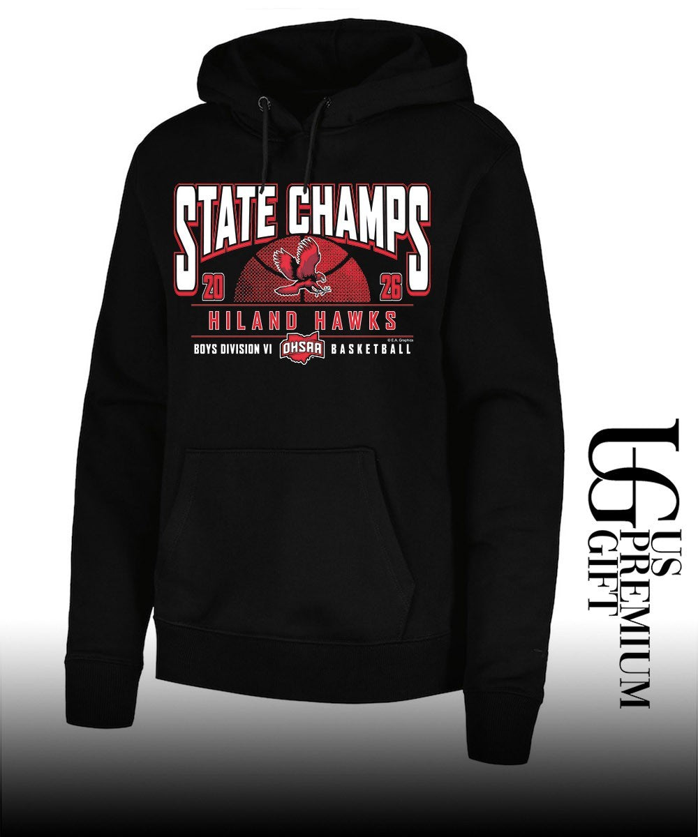 Hiland Hawks 2026 OHSAA Boys Basketball D6 State Champions shirt