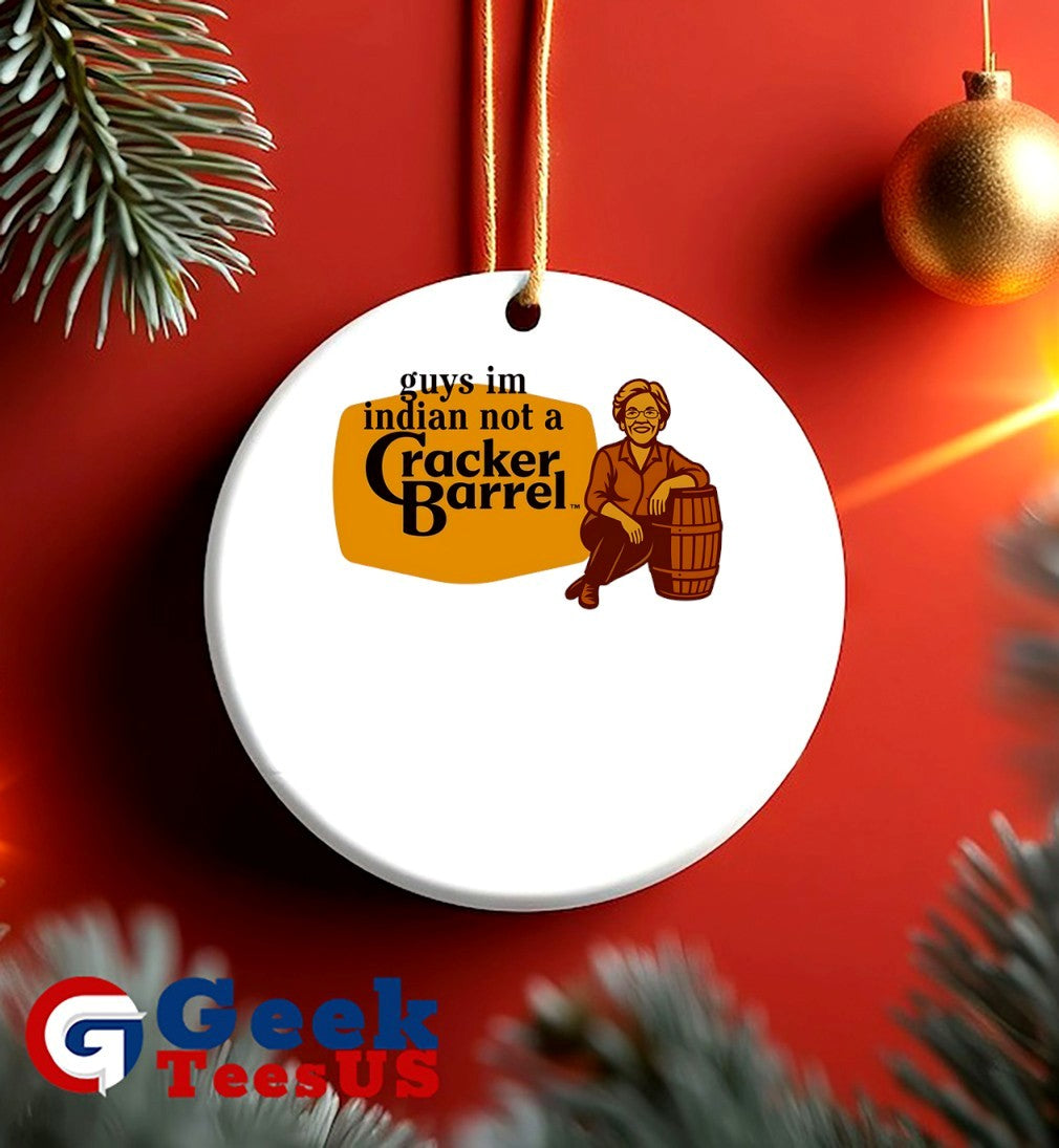 Hillary Clinton guys im indian not a Cracker Barrel parody logo shirt