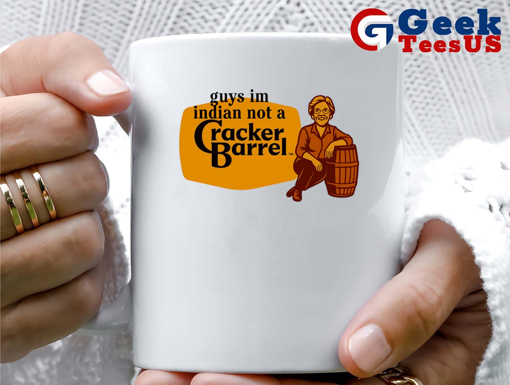 Hillary Clinton guys im indian not a Cracker Barrel parody logo shirt