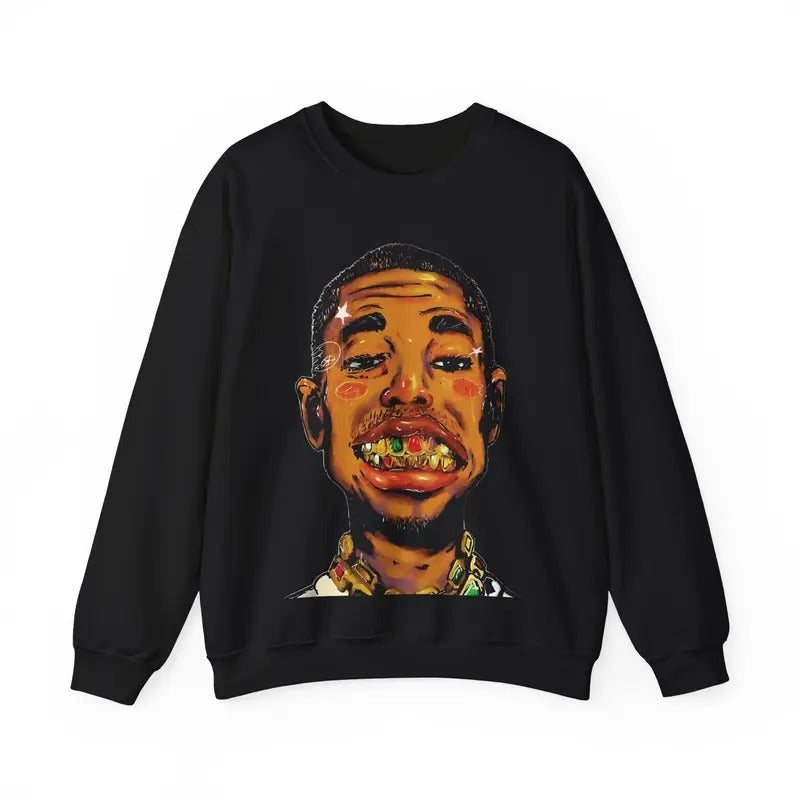 Hiphop Inspired Heavy Blend Vintage Styled Sweater Casual Streetwear 90s Vintage Retro Outerwear Crewneck Classic Cotton...