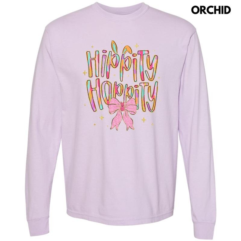 Hippity Hoppity Brushstroke Long Sleeve Comfort Colors T-Shirt 'NLB' Hoodie, Sweatshirt | HypeDripTees.com