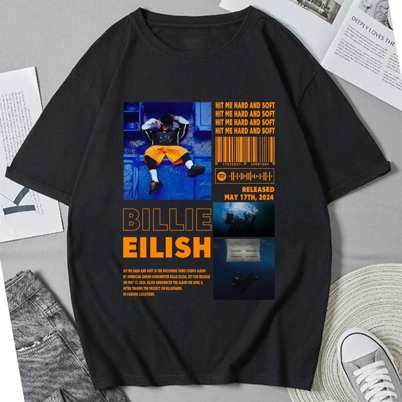 Hit Hard And Soft Billie Shirt Eilish T-Shirt 2024 New Album Shirt Hoodie, Sweatshirt | HypeDripTees.com