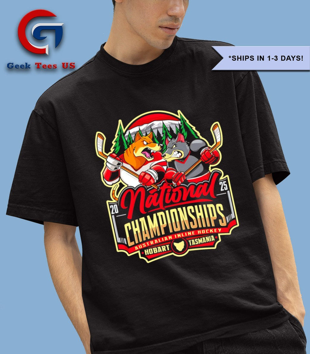 Hobart vs Tasmania Australian Inline Hockey National Championships 205 mascot shirt