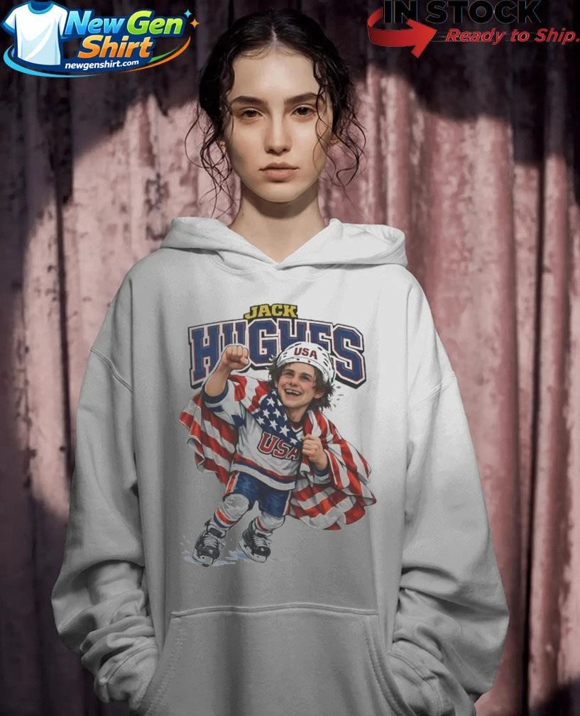 Hockey Jack Hughes Caricature Shirt