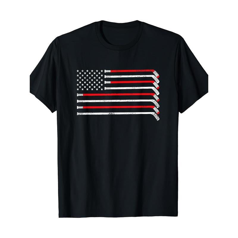 Hockey Theme Man's T-Shirt Made in USA Hoodie, Sweatshirt | HypeDripTees.com