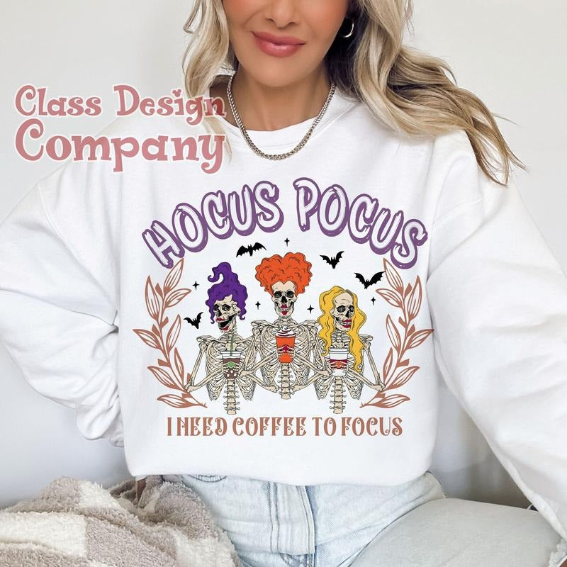 Hocus Pocus Halloween Sweatshirt, Sanderson Sisters, Hocus Pocus Shirt, Spooky Season Shirt Hoodie | HypeDripTees.com