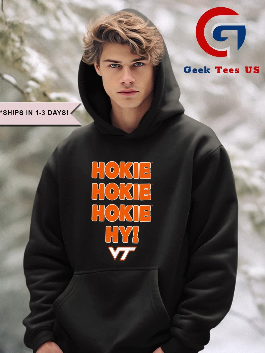 Hokie Hokie Hokie Hy slogan Virginia Tech Hokies football shirt
