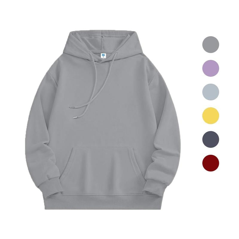 Holafish Heavyweight Lavender Unisex Cotton Blend Sweatshirt with Thick Fabric Drawcord Hood & Pouch Pocket for Women...