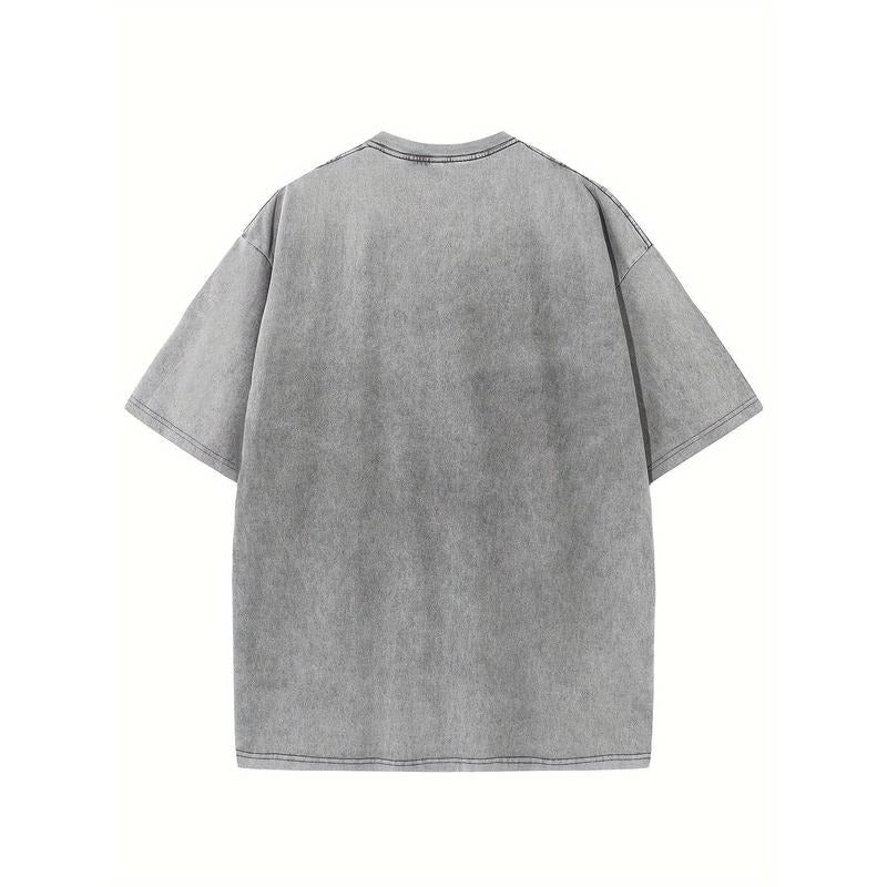 Holafish Oversized Cotton Solid Drop Shoulder T Shirts for Men Vintage Streetwear Basic Tees Baggy Hip Hop Unisex Tops...