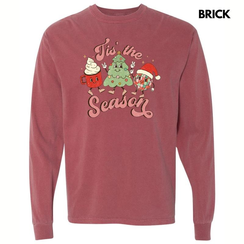 Holiday Favorites Tis The Season Long Sleeve Comfort Colors T-Shirt Hoodie, Sweatshirt | HypeDripTees.com
