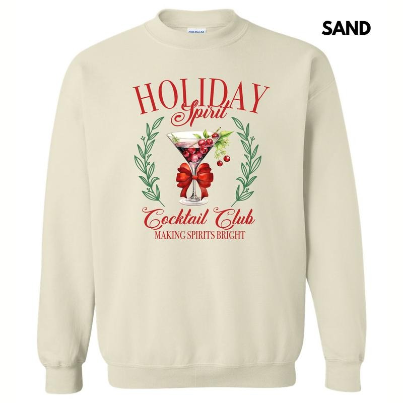 Holiday Spirit Cocktail Club Sweatshirt 'NLB' T-Shirts, Hoodie | HypeDripTees.com