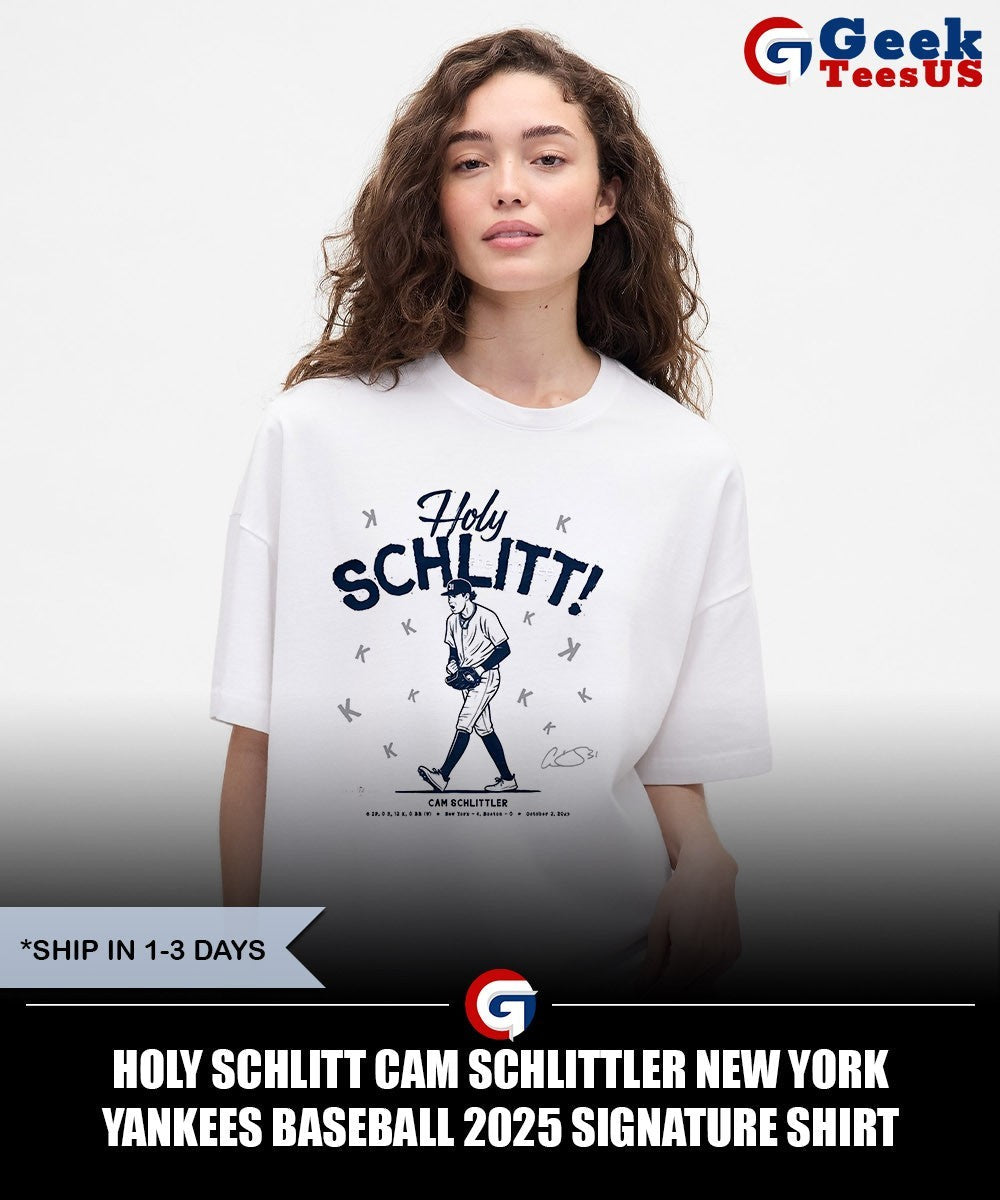 Holy Schlitt Cam Schlittler New York Yankees baseball 2025 signature shirt