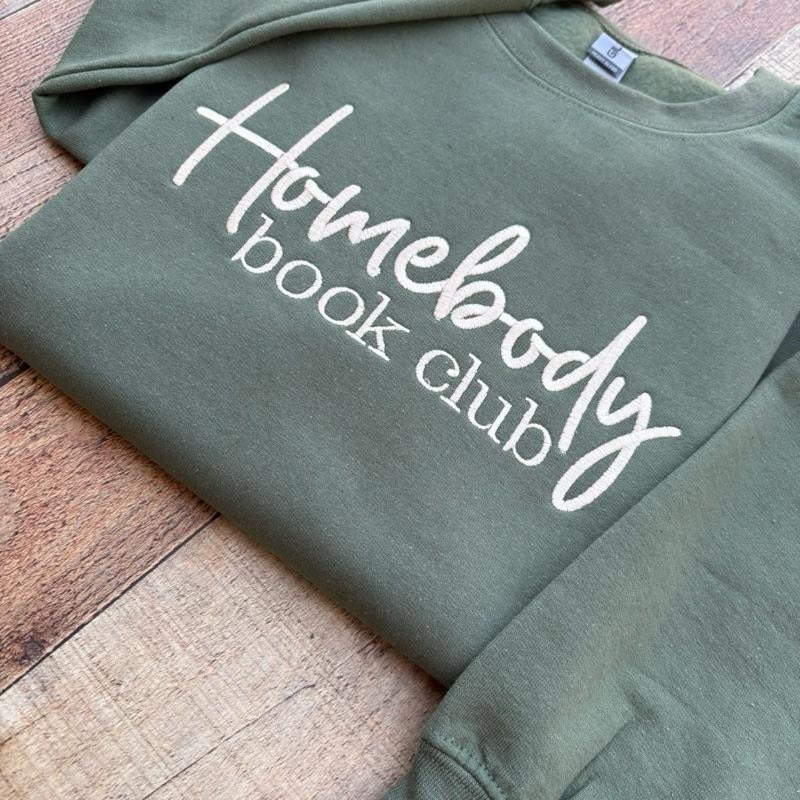 Homebody Book Club Booktok Comfy Crewneck Sweatshirt T-Shirts, Hoodie | HypeDripTees.com