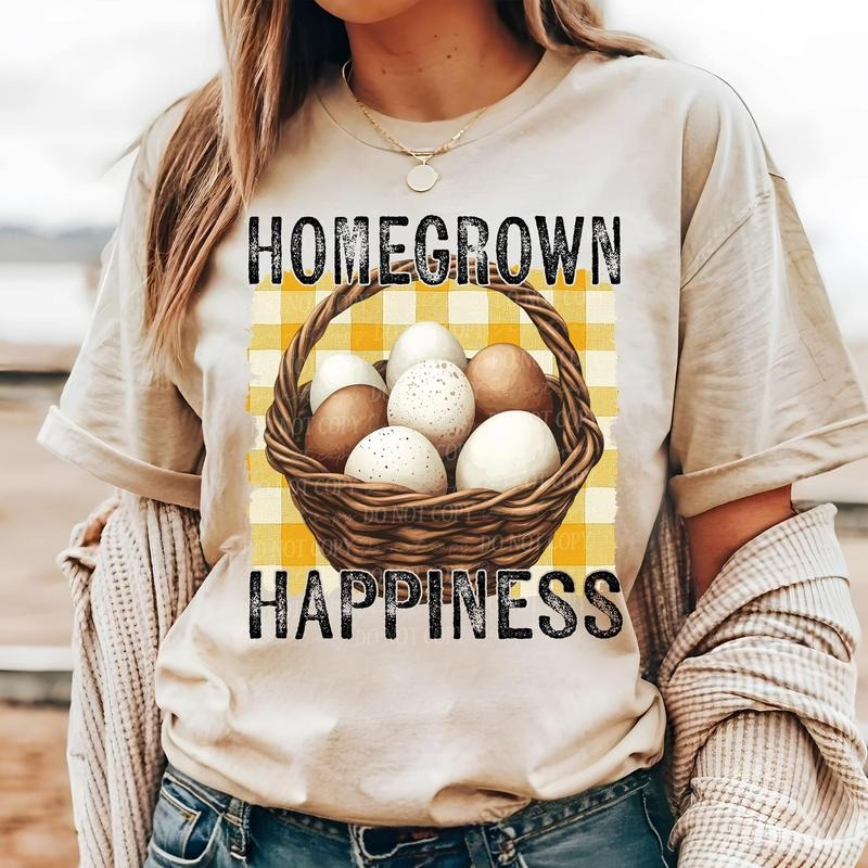 Homegrown Happiness Farm Eggs DTF Transfers - THIS IS NOT A SHIRT Hoodie, Sweatshirt | HypeDripTees.com