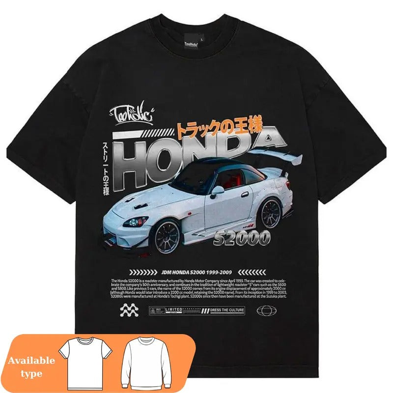 Honda S2000 T-Shirt, Retro JDM Car Tee, Honda Fan Shirt, Honda shirt, Car sweatshirt, Car Shirt Hoodie | HypeDripTees.com