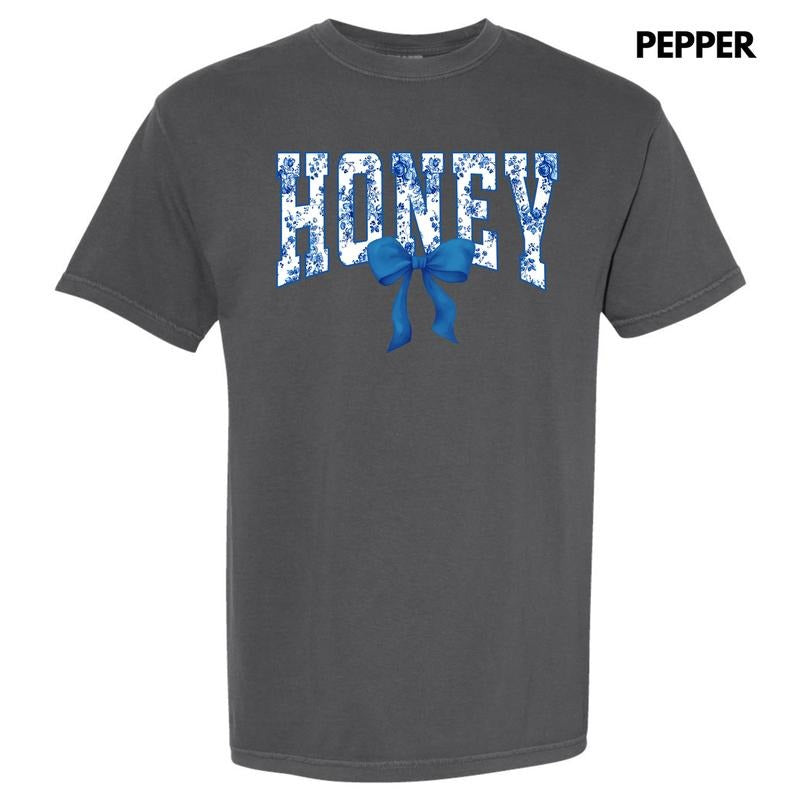 Honey Blue Floral Comfort Colors T-Shirt 'NLB' Hoodie, Sweatshirt | HypeDripTees.com