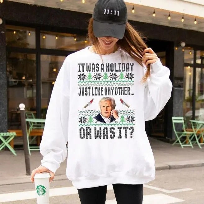 True Crime Ugly Christmas Party T-shirt/Sweater/Hoodie - Unisex Fit, Classic Design