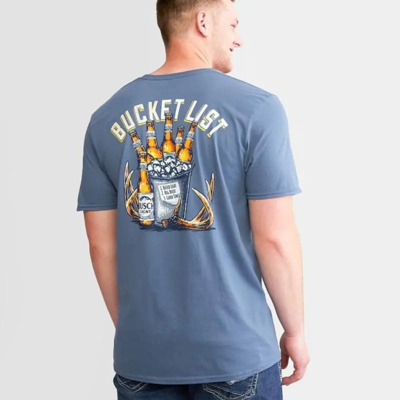 Busch Light Bucket 2 Sides T-shirt/Hoodie For Men And Women, Streetwear, Graphic Tee Sweatshirt | HypeDripTees.com