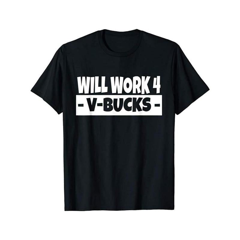 Will Work for V-Bucks Cool Gamer T-Shirt/ Hoodie Tee T-Shirt Raglan Boy's Men's Made in USA Sweatshirt | HypeDripTees.com