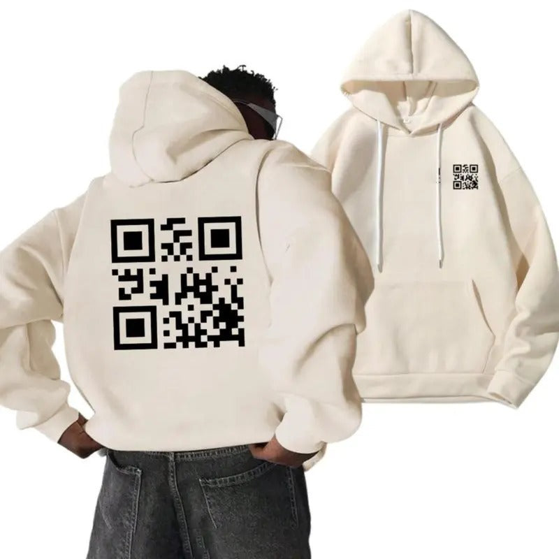 Functional QR Code T-shirt/Hoodie, Standout Womenswear, For Him For Her, Fit Top Classic Sweatshirt | HypeDripTees.com