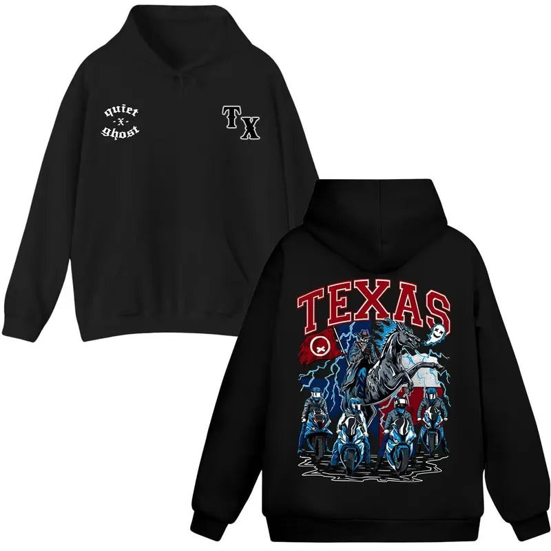 Texas Hoodie/T-Shirts Quiet X Ghost Hoodie/T-Shirts Graphic Vintage Crewneck Style Unisex T-shirt/Hoodie, Vintage for Men...