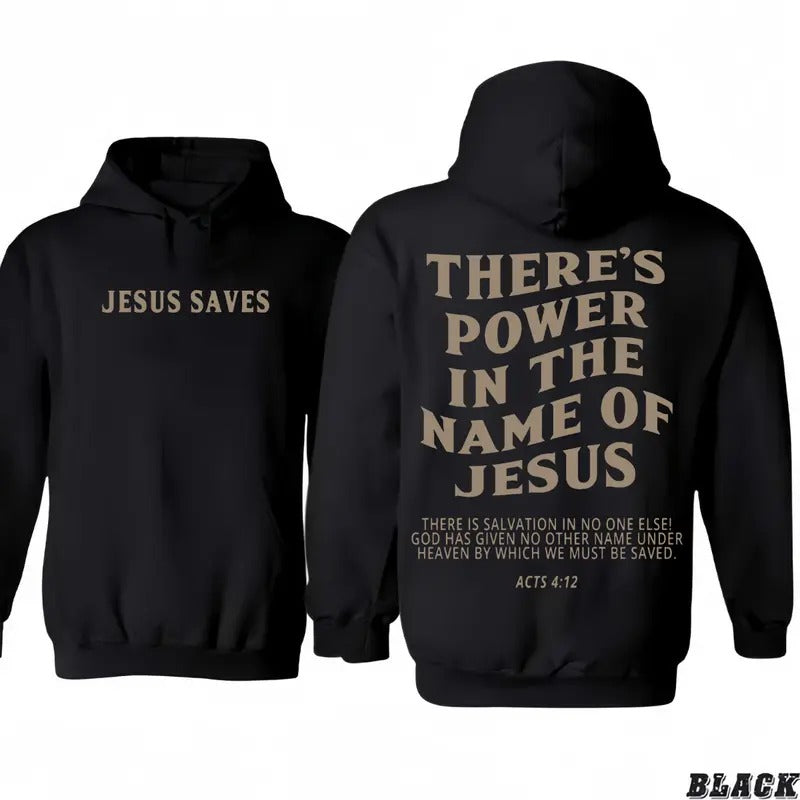 Theres Power In the Name of Jesus T-shirt/Hoodie Jesus_Save T-shirt/Hoodie Vintage Style Unisex T-shirt/Hoodie, Vintage...