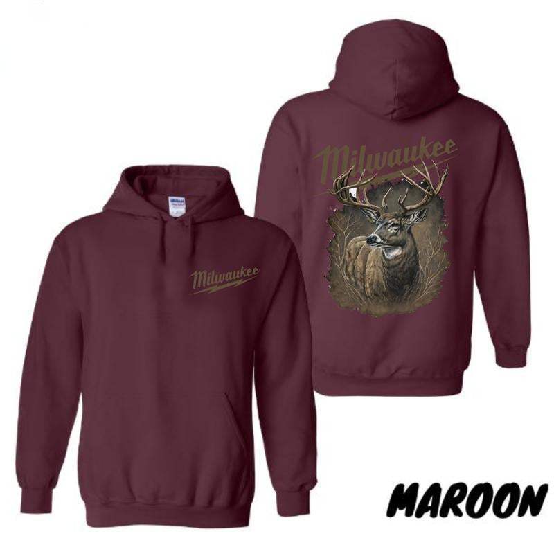 Milwaukee 2-Sided Hoodie - Graphic Design for Outdoor Double Side Hoodie/T-Shirts Vintage Style Unisex T-shirt/Hoodie,...