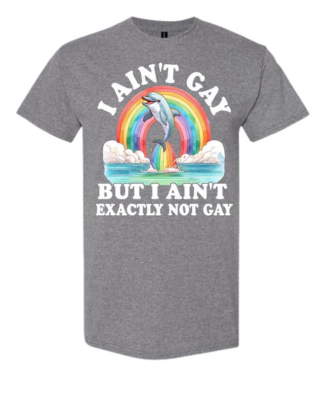 I Ain'T Gay But I Aint Exactly Not Gay Comfy Quality Shirt T-Shirts, Hoodie, Sweatshirt