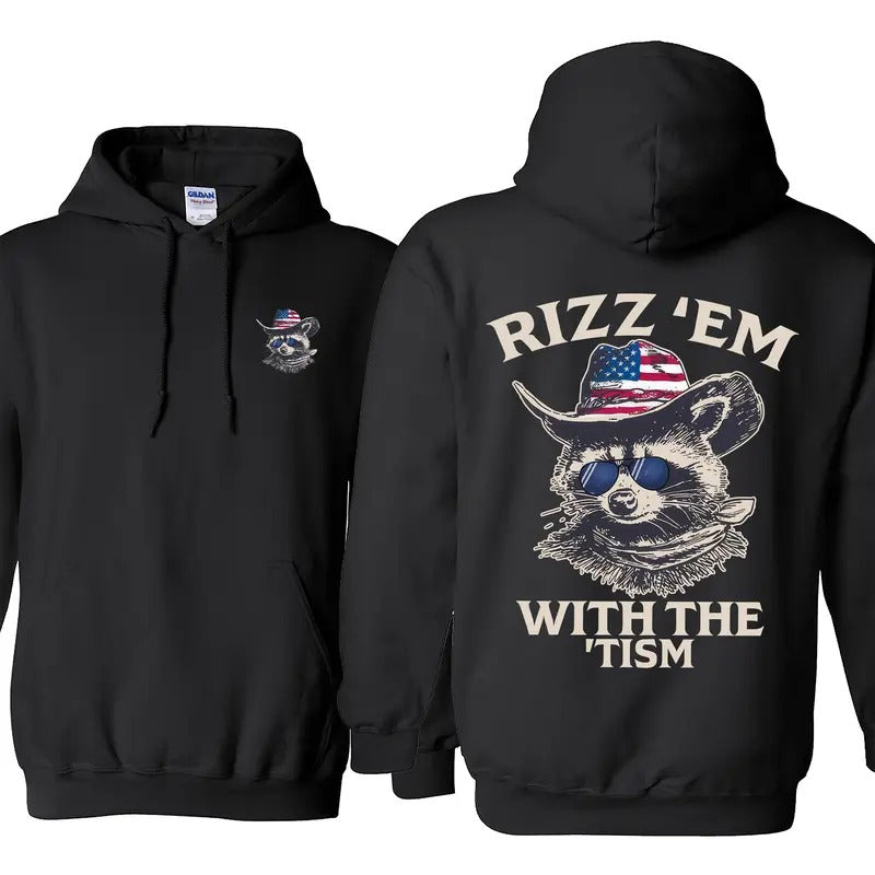 Rizz 'Em With The Tism Vintage Retro Funny T-shirt/Sweatshirt/Hoodie | HypeDripTees.com