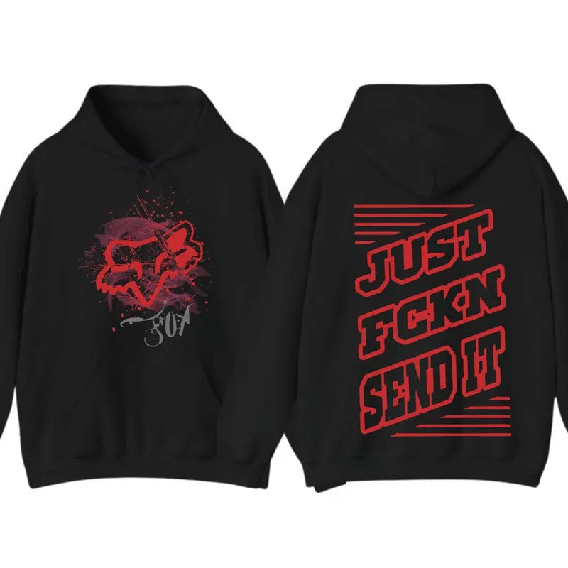 Just Fckn Send It Red Fox Racing Motocross T-shirt/Sweatshirt/Hoodie | HypeDripTees.com