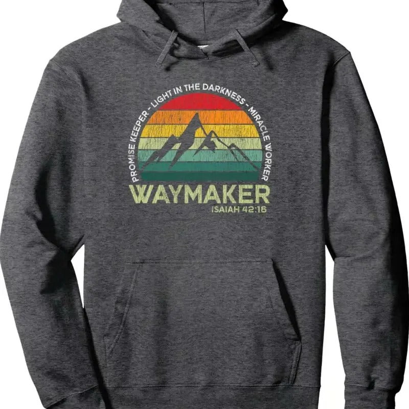 Vintage Waymaker Promise Keeper Miracle Worker Christian Pullover T-shirt/Sweatshirt/Hoodie | HypeDripTees.com