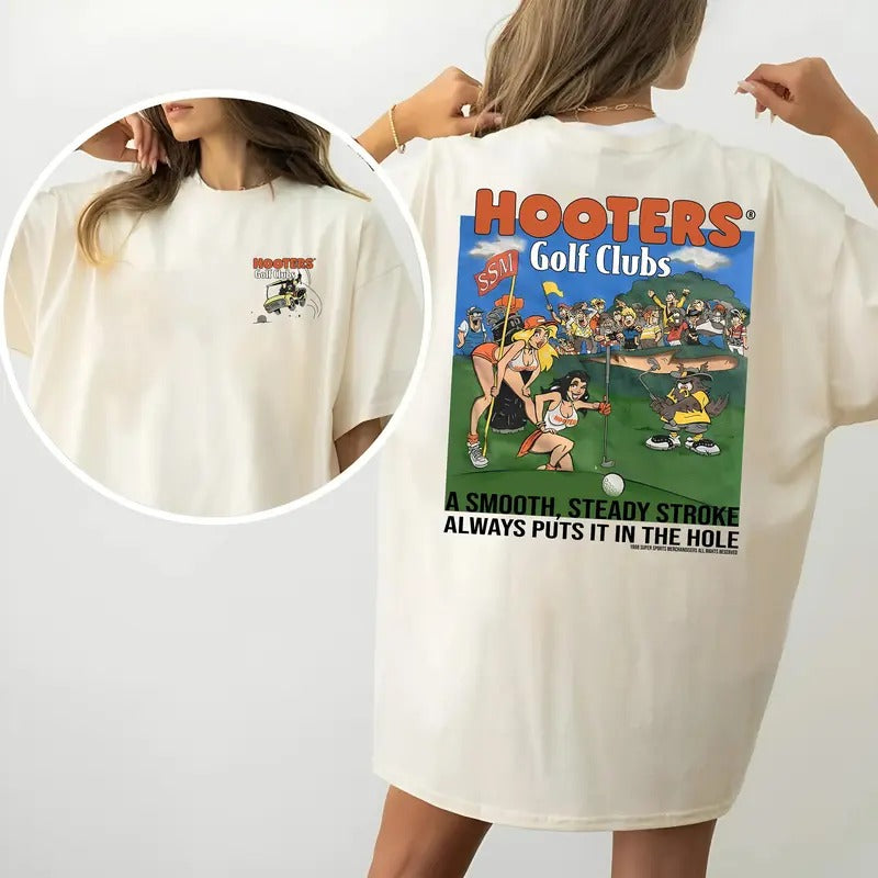 Hooters Golf Club Double Sides Printed Unisex T-Shirt Fabric Menswear Top Mid Hoodie, Sweatshirt | HypeDripTees.com