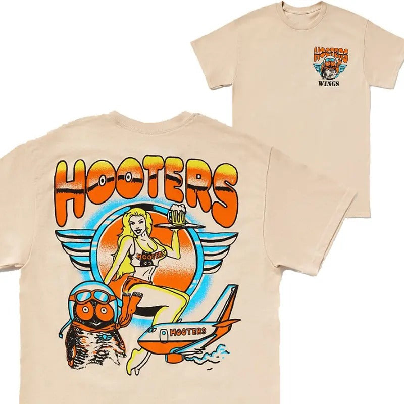 Hooters Vintage 90s Wings T-Shirt | Printed Classic Retro Graphic Tee Hoodie, Sweatshirt | HypeDripTees.com