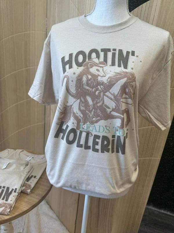 Hootin Leads to Hollerin - Horse Tee - Country Shirt - Funny Graphic Tee Hoodie, Sweatshirt | HypeDripTees.com