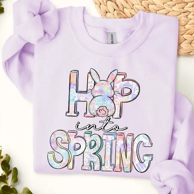 Hop into Spring DTF Transfers - THIS IS NOT A SHIRT Hoodie, Sweatshirt | HypeDripTees.com