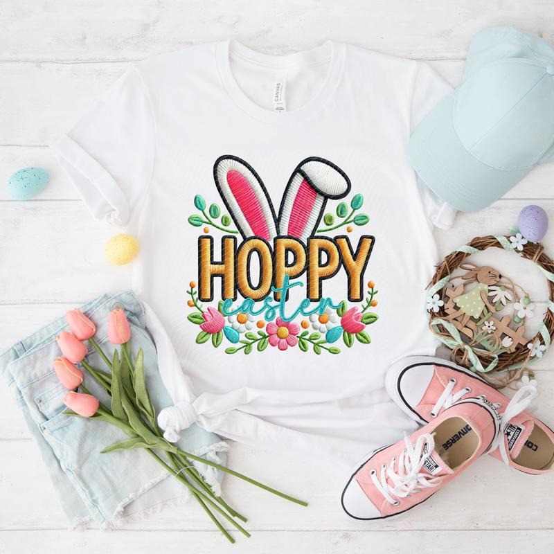 Hoppy Easter DTF Transfers - THIS IS NOT A SHIRT Hoodie, Sweatshirt | HypeDripTees.com