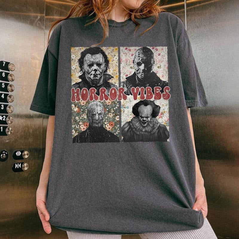 Horr0r Vibes Shirt, Halloween M0vie Shirt, Shirt For Fan Hoodie, Sweatshirt | HypeDripTees.com