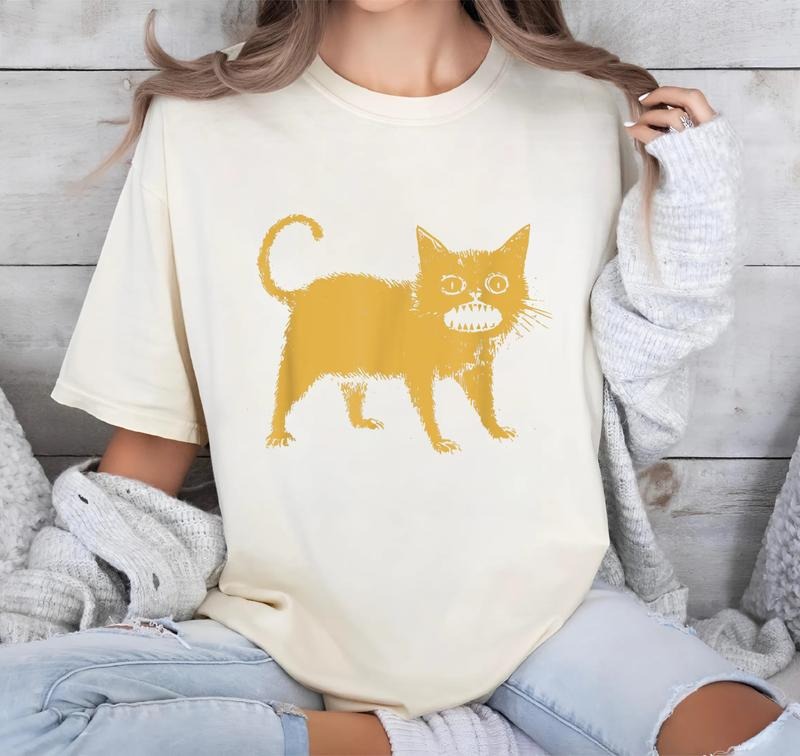 Horrible japanese cat T-Shirt Graphic Tee Streetwear Shirt 100% Cotton Hoodie, Sweatshirt | HypeDripTees.com