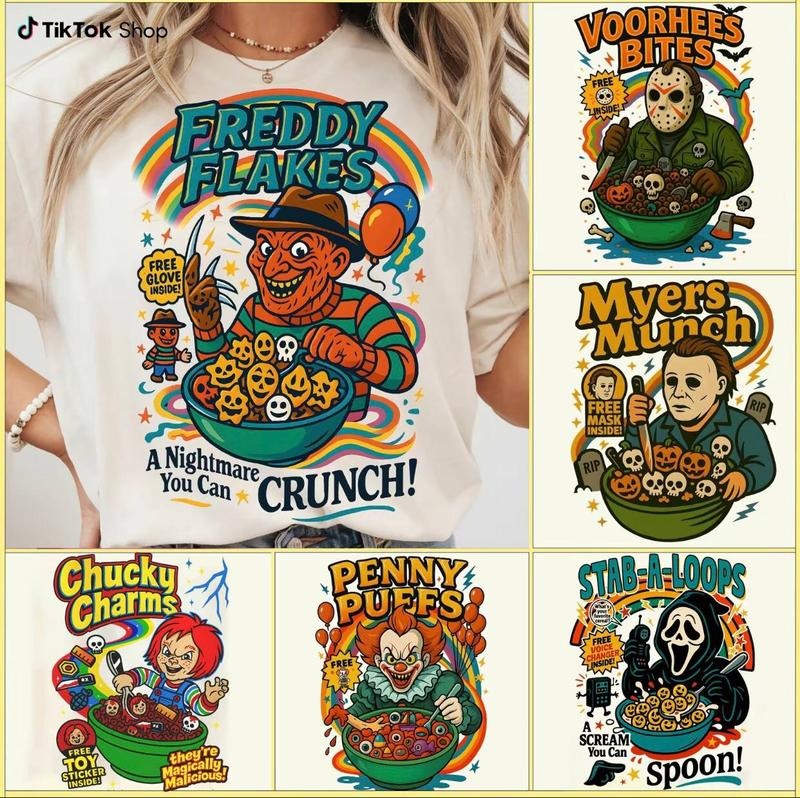 Horror Character Tee, Funny Halloween T-Shirt, Horror Halloween Movie Shirt Hoodie, Sweatshirt | HypeDripTees.com