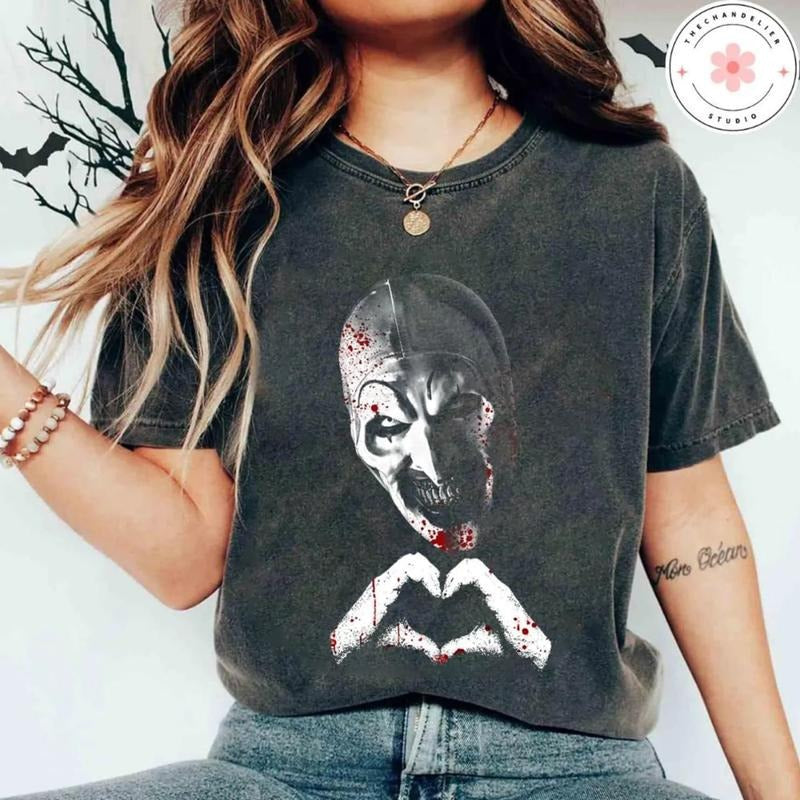 Horror Characters Halloween Shirt, All Characters Horror Movie, Halloween Horror Nights 2025, Heart Hands Halloween...
