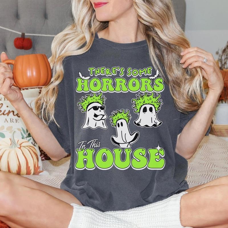 Horror Characters There's Some Horrors In This House Shirt Betleju1.ce, Horror Movies Shirt, Halloween Sweatshirt,...