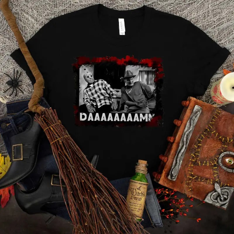Horror DAAM Shirt, Hallowen Shirt,  Cute Fall Shirt, Spooky Season Hoodie, Sweatshirt | HypeDripTees.com