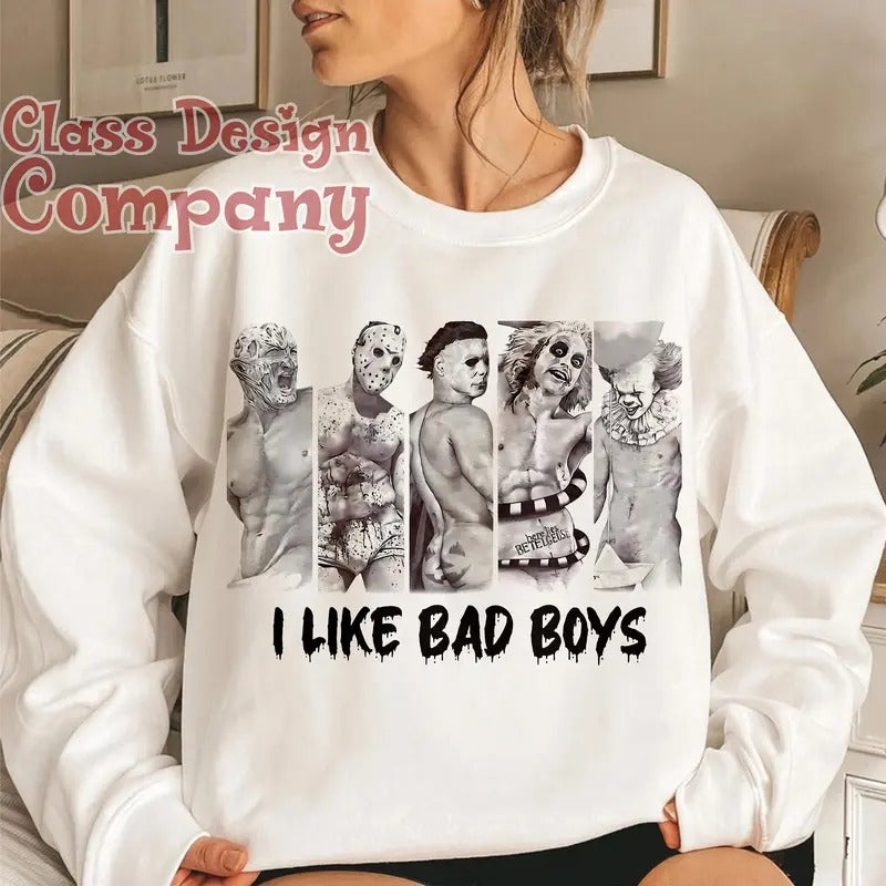 Horror Movie Characters Sweatshirt, Halloween Shirt, Horror Movie Sweatshirt, Halloween T-shirt Hoodie | HypeDripTees.com