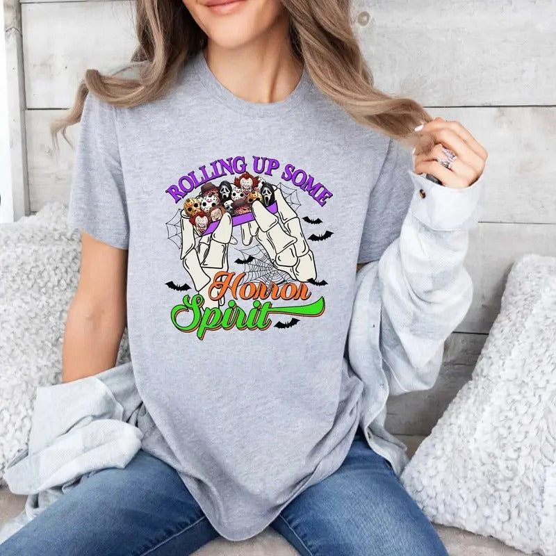 Horror Spirit Shirt, Hallowen Shirt,  Cute Fall Shirt, Spooky Season Hoodie, Sweatshirt | HypeDripTees.com