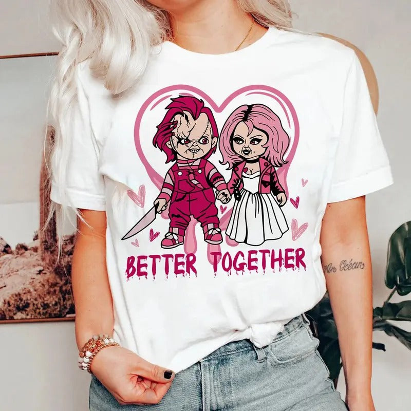 Horror Valentine  T-shirt, Valentine'S Day Horror Character, Horror Valentine  T-shirt, Valentine'S Day T-shirt, Funny...