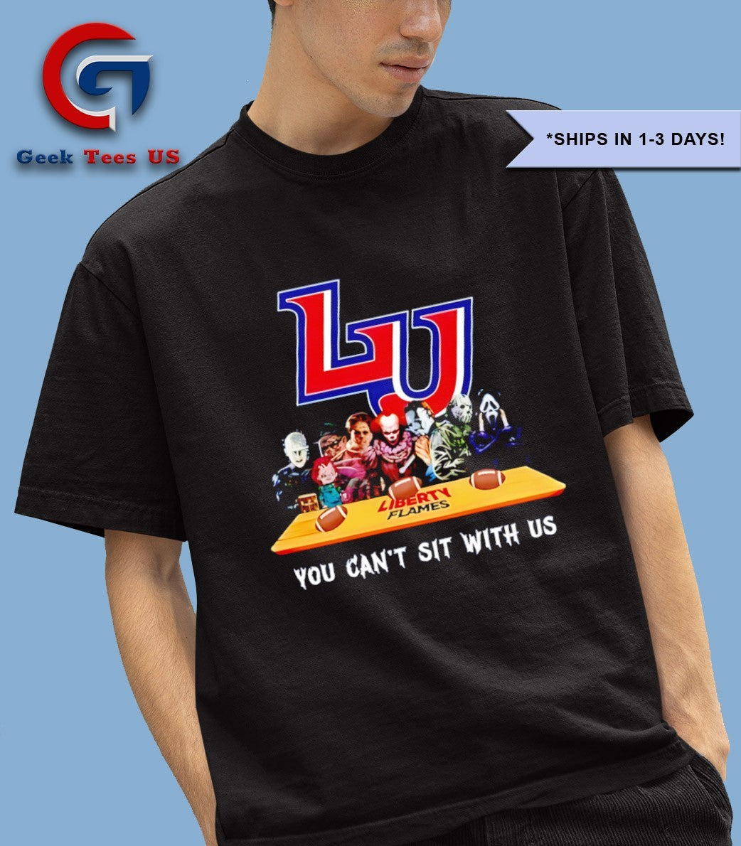 Horror characters Liberty Flames you can’t sit with us Halloween 2025 shirt