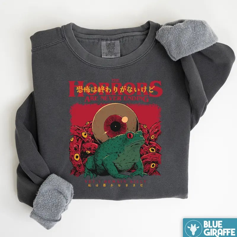 Horrors Are Never Ending Premium Heavyweight Sweatshirt T-Shirts, Hoodie | HypeDripTees.com