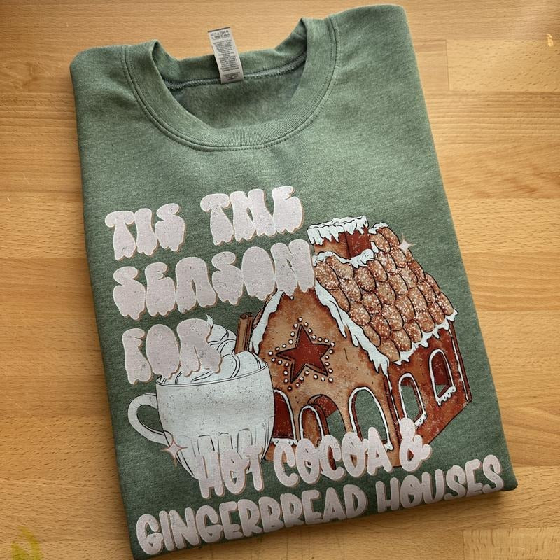 Hot Cocoa Tis The Season Gildan Sweatshirt T-Shirts, Hoodie | HypeDripTees.com