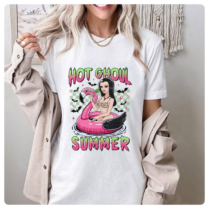 Hot Ghoul Summer Lily Munster Shirt Munster Movie Shirt Horror Halloween Shirt retro halloween Shirt Spooky Season Shirt...